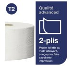 Papier toilette Mini Jumbo double épaisseur Tork T2 Advanced - 12 rouleaux de 170 m