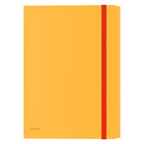 Carpeta 3 solapas con goma y bolsillo interior Leitz Cosy amarillo