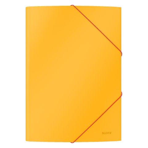 Carpeta con gomas y 3 solapas Leitz Cosy A4 cartón amarillo
