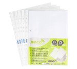 Pochettes perforées Seco A4 polypropylène grainée 8/100e - Sachet de 50