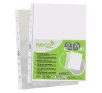 Pochettes perforées Seco A4 polypropylène grainée 5/100e - Sachet de 50