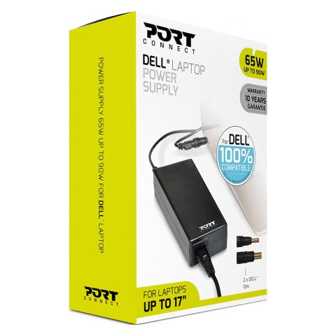 Cargador adaptador Alimentación de 65W para ordenador portátil Dell PORT