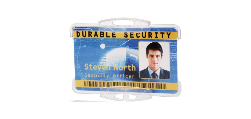 Badge rigide ouvert Durable sans attache pour 1 carte - Boîte de 10