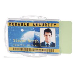 Identificadores rígidis abiertos sin sujeción para 2 tarjetas - Caja de 10