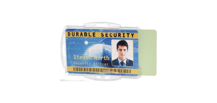 Identificadores rígidis abiertos sin sujeción para 2 tarjetas - Caja de 10