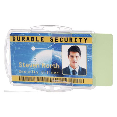 Identificadores rígidis abiertos sin sujeción para 2 tarjetas - Caja de 10