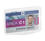 Porte-badge rigide permanent Durable sans attache pour 1 carte - Boîte de 10