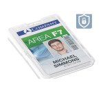 Porte-badge rigide permanent Durable sans attache pour 1 carte - Boîte de 10