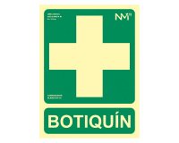 Señal de salvamento "Botiquín" 22,4 x 30 cm