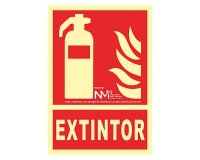 Señal de incendio "Extintor" 21 x 30 cm