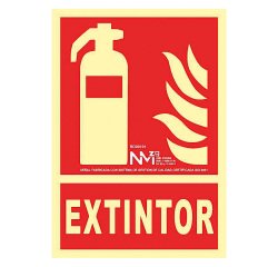 Señal de incendio "Extintor" 21 x 30 cm