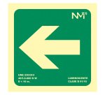 Señal de evacuación "Flecha izquierda" 22,4 x 22,4 cm