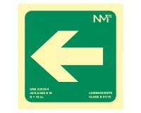 Señal de evacuación "Flecha izquierda" 22,4 x 22,4 cm
