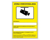 Señal de aviso "Zona videovigilada" 21 x 29,7cm