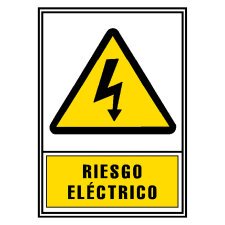 Señal de aviso "Riesgo eléctrico" 21 x 29,7cm