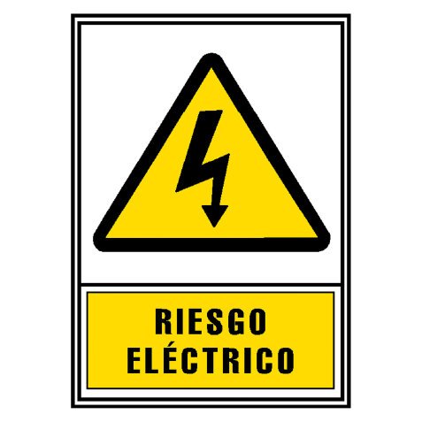 Señal de aviso "Riesgo eléctrico" 21 x 29,7cm