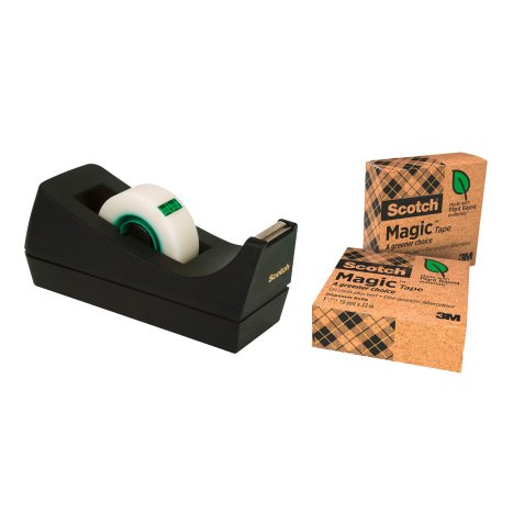 Dispensador de cinta adhesiva pesado C18 + 3 cintas Scotch recicladas