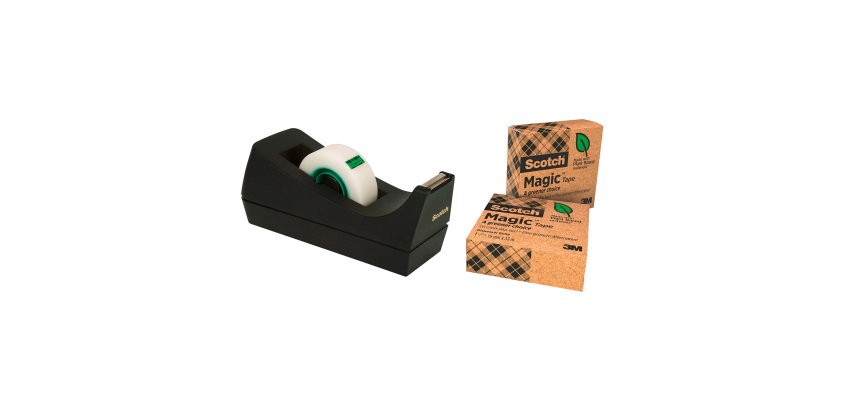 Abrollgerät für schweres Klebeband C18 + 3 recycelte Scotch-Bänder