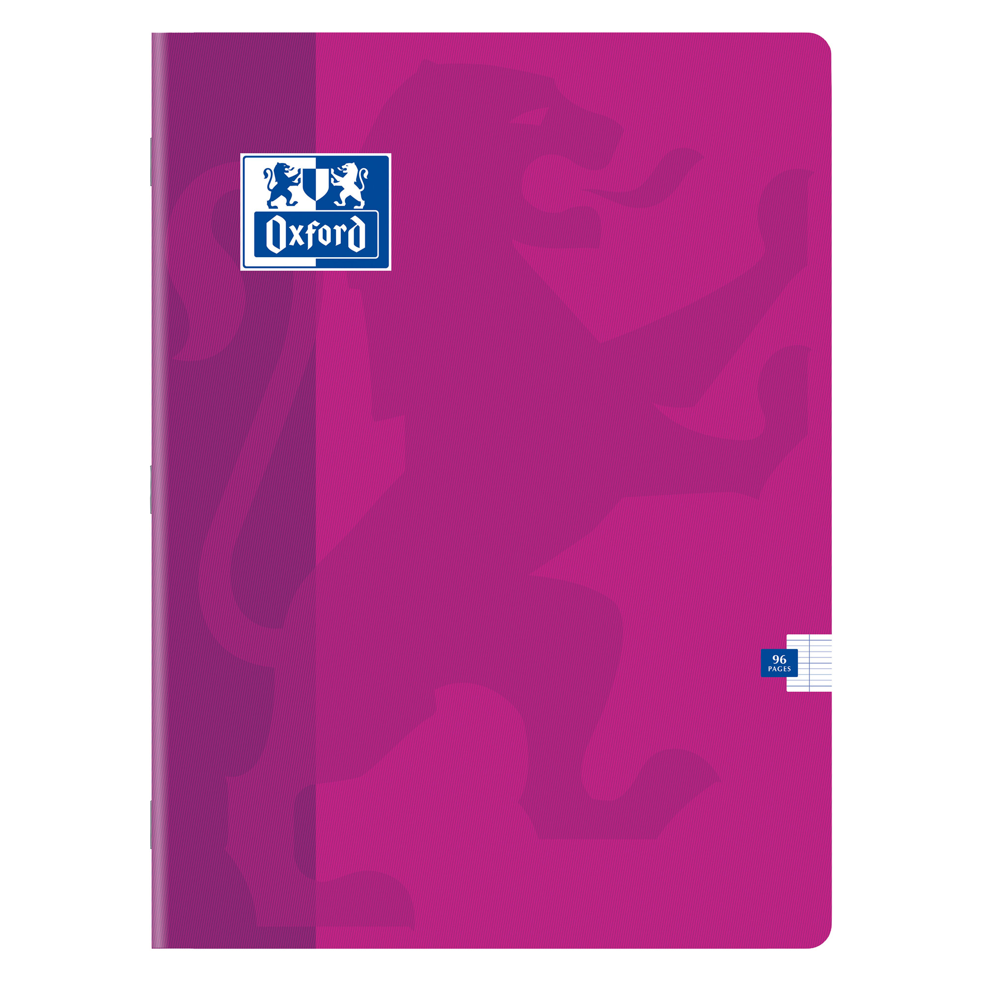 Cahier Oxford Grands Carreaux 96 Pages 24x32 Cm - Couverture Pelliculée, Papier Extra Blanc, Réglure Bicolore