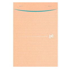 Bloc de bureau recyclé Touareg Oxford A5 14,8 x 21 cm agrafé- 5 x 5 - 80 feuilles