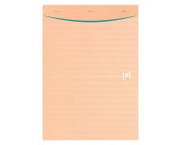 Bloc de bureau recyclé Touareg Oxford A4 21 x 29,7 cm agrafé- 5 x 5 - 80 feuilles