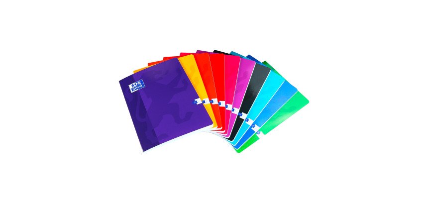 Cahier classique Oxford A4 assorti - Grands carreaux - 96 pages