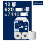 Papier toilette Tork Smartone mini rouleaux double épaisseur - Carton de 12