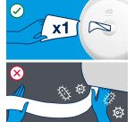 Papier toilette Tork Smartone mini rouleaux double épaisseur - Carton de 12