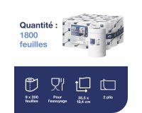 Afdroogrollen met centrale verdeling Tork M3 Reflex Mini - doos van 9