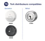 Tork SmartOne® Papier toilette rouleau blanc T8, Advanced, 2 plis, 6 x 1 150 feuilles