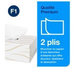 Tork Mouchoirs doux blancs F1, Premium, 2 plis, 100 feuilles