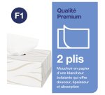Tork Mouchoirs doux blancs F1, Premium, 2 plis, 100 feuilles