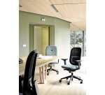 Chaise de bureau ALIA - dossier tissu - mécansime synchrone - avec ou sans accoudoirs - dossier réglable en hauteur