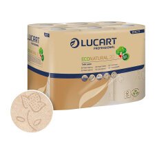 Papel higiénico doméstico Lucart EcoNatural 20 - film de 12 rollos