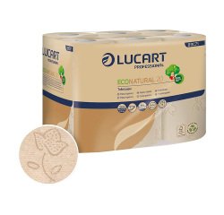 Papel higiénico doméstico Lucart EcoNatural 20 - film de 12 rollos