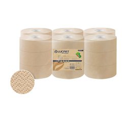 Papel higiénico Jumbo EcoNatural Lucart  J130 doble capa 125m- pack de 18 rollos