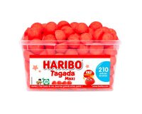 Bonbons fraise tagada Haribo - Boîte de 1 kg