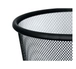 Papelera metálica Q-connect rejilla negra 19L