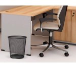 Papelera metálica Q-connect rejilla negra 19L