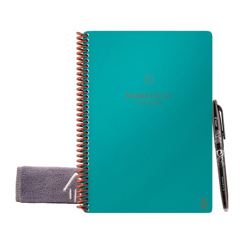 Cuaderno A5 reutilizable Rocketbook Fusion Executive turquesa