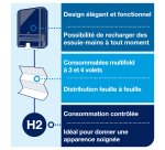 TorkXpress H2 Multi-fold Hand Towel Dispenser, sheet-by-sheet dispensing, slim model.