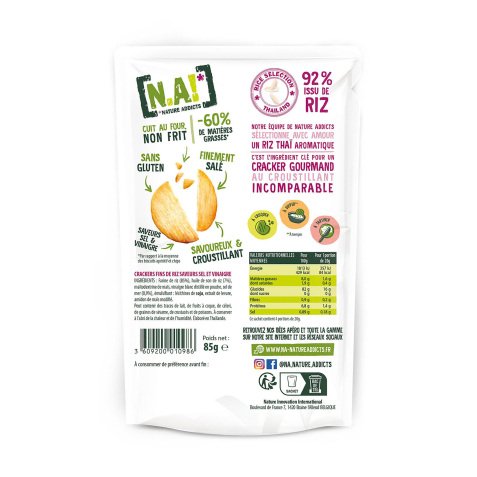 Box with Na! Rice crackers salt and vinegar - box of 70 g 