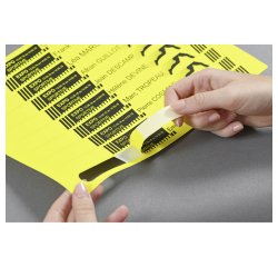 Pulseras identificativas 18 x 265 mm amarillo fluorescente- Caja de 50