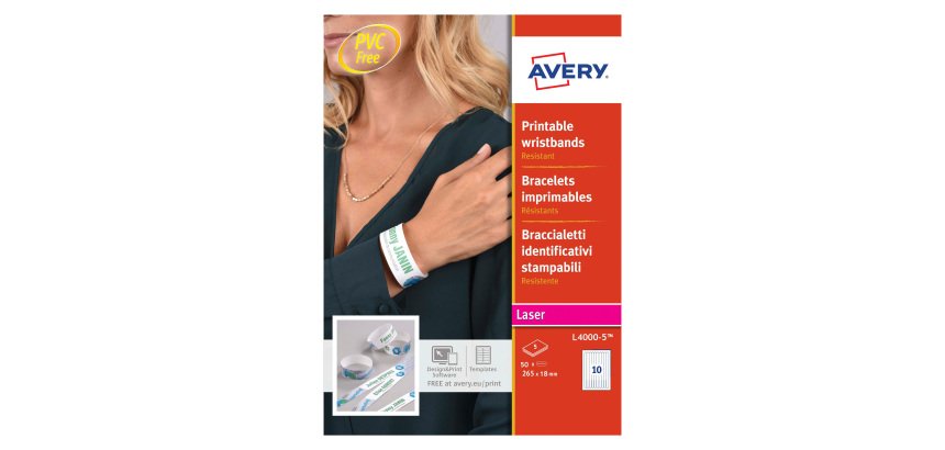 Pulseras identificativas 18 x 265 mm - Caja de 50