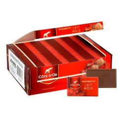 Napolitains chocolat au lait individuels Côte d'Or - Boîte de 1,2 kg - 120 pièces