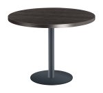 Table ronde noire ébène pied métal - Milano