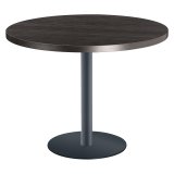 Table ronde noire ébène pied métal - Milano