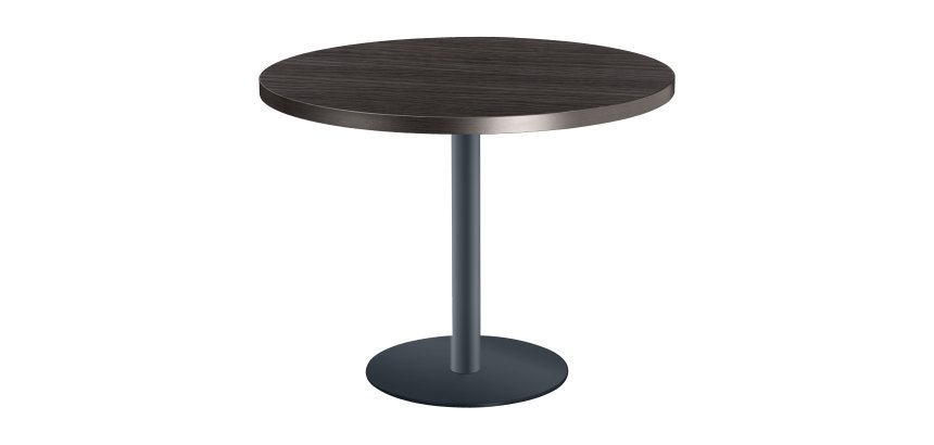 Table ronde noire ébène pied métal - Milano