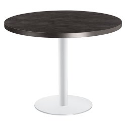 Table ronde noire ébène pied métal - Milano