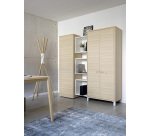 Armoire haute portes battantes H 188 x L 80 cm Ostrahl chêne